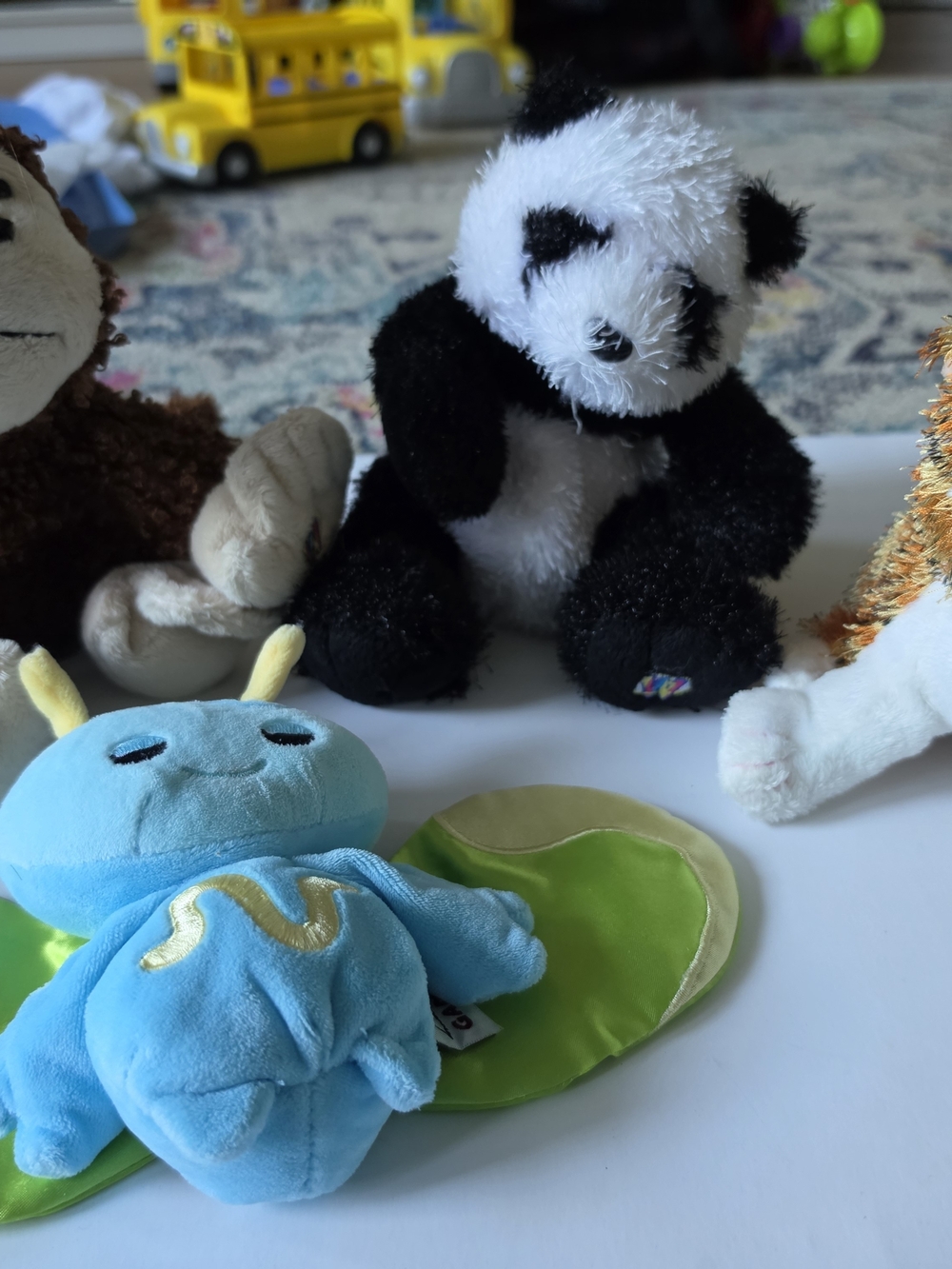Webkinz from Ganz,  animals. a wirey monkey and Cat, and panda bear, Lazy Zum